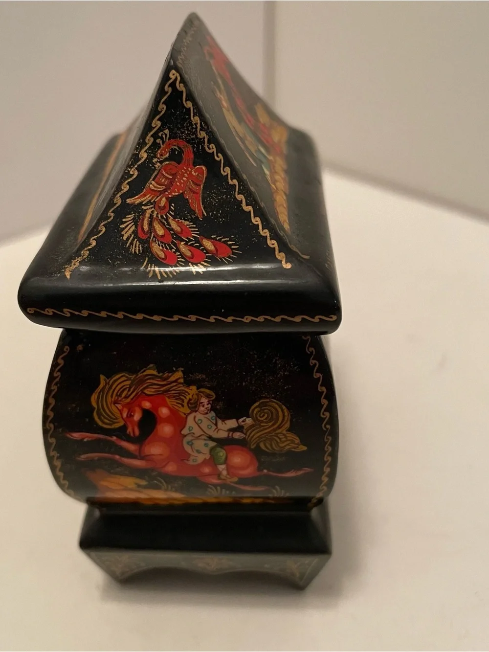 Vintage Russian Palekh Lacquer Box 